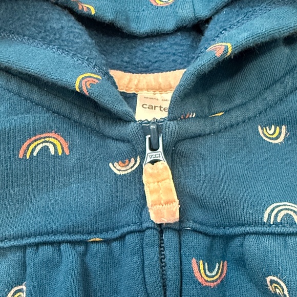 Set of 2 baby girl hooded zip up sweatshirts 6 months - Picture 4 of 11